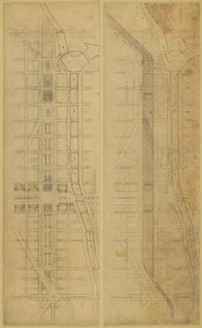 Tablica 78 2 Rysunki z Planu Chicago, 1909: Sugerowana lokalizacja i układ... autorstwa Daniel Burnham