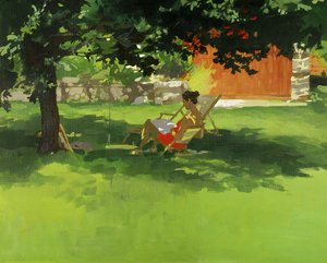 Czytelnik (akryl na płótnie)