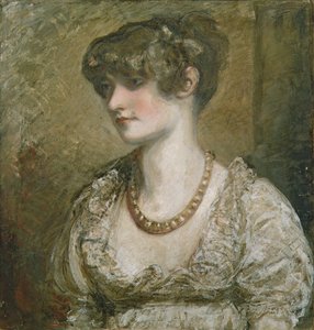 Portret młodej kobiety (tempera na papierze)