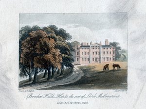 Brocket Hall, Herts, siedziba Lorda Melbourne, 1817.