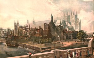 Westminster Hall i opactwo, ok. 1819 r. Według J.Gendalla