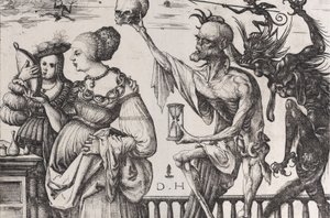 Śmierć i Diabeł Zaskakują Dwie Kobiety, ca. 1515.