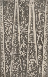 Projekt dla kanałów pancerza żłobkowanego, ca. 1515. autorstwa Daniel Hopfer