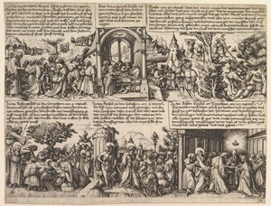 Różne sceny, z Ewangelii i z Acta Apostolorum, ca. 1530. autorstwa Daniel Hopfer