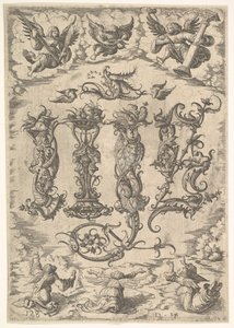 Monogram IHS w otoczeniu Sześciu Aniołów, ca. 1485-1536.