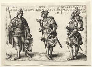 Trzech zacnych chrześcijan po 1516 r. autorstwa Daniel Hopfer