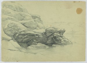 Cove Back of Dumpling Fort, Newport autorstwa Daniel Huntington