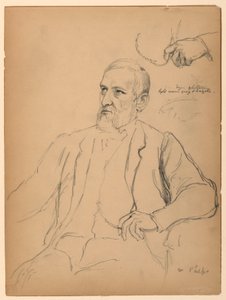 Rysunek, John Jay Phelps w pozycji siedzącej, S, 1863 r. autorstwa Daniel Huntington