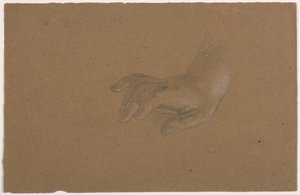 Rysunek, studium prawej ręki, 1850-60 autorstwa Daniel Huntington