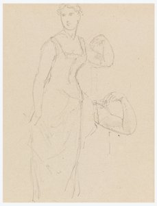 Rysunek, szkic do portretu Belli Worsham, 1878 r. autorstwa Daniel Huntington