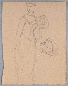 Rysunek, szkic do portretu Belli Worsham, 1878 r. autorstwa Daniel Huntington