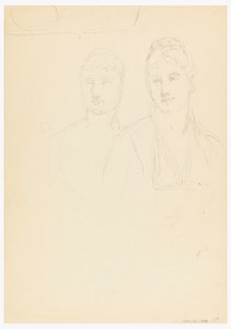 Rysunek, szkic do portretu Belli Worsham, 1878 r. autorstwa Daniel Huntington