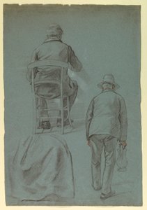 Rysunek, Draperia spódnicy dla pani Sheppard Gandy, 1859 r. autorstwa Daniel Huntington