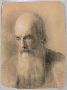 Rysunek, studium do filmu "Lekcja w Ch", 1863 r. autorstwa Daniel Huntington