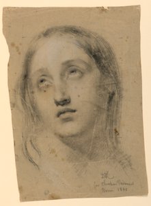 Rysunek, studium do "Więźniów wczesnochrześcijańskich", 1840 r. autorstwa Daniel Huntington