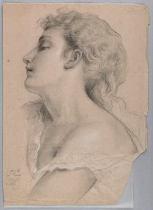 Rysunek, studium do filmu "Sprawiedliwość i Pe", 1878 autorstwa Daniel Huntington