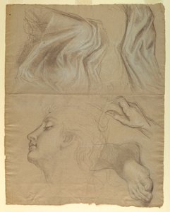 Rysunek, studium do filmu "Sprawiedliwość i Pe", 1878 autorstwa Daniel Huntington