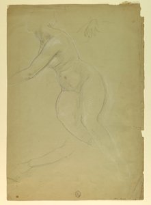 Rysunek, studium do filmu "Sprawiedliwość i Pe", 1886 r. autorstwa Daniel Huntington