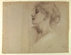 Rysunek, studium do filmu "Sprawiedliwość i Pe", 7 lipca 1878 r. autorstwa Daniel Huntington