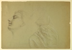 Rysunek, studium do filmu "Sprawiedliwość i pokój", 1886 r. autorstwa Daniel Huntington