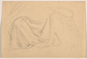 Rysunek, studium do "Sprawiedliwość i pokój", draperia, 1878-86 autorstwa Daniel Huntington