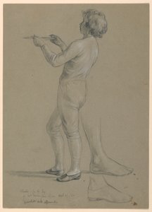 Rysunek, studium do "Przyjęcia u Marthy Washington", 1860 r. autorstwa Daniel Huntington