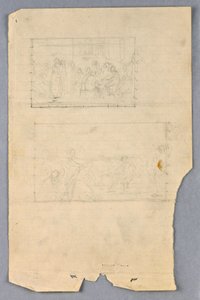 Rysunek, Studium dla "Grupy naukowej", 1858 r. autorstwa Daniel Huntington
