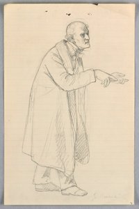 Rysunek, Studium dla "Grupy naukowej", 1858 r. autorstwa Daniel Huntington