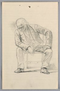Rysunek, Studium dla "Grupy naukowej", 1858 r. autorstwa Daniel Huntington