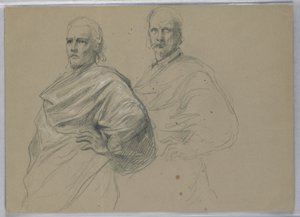 Rysunek, Studium do "Pokazu Tycjana", 1871-72 autorstwa Daniel Huntington