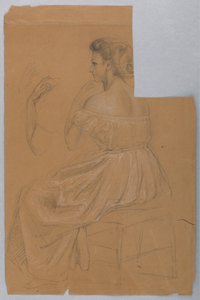 Rysunek, Studium do "Pokazu Tycjana", 1872 r. autorstwa Daniel Huntington