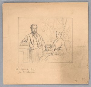 Rysunek, Studium do "Pokazu Tycjana", 1872 r. autorstwa Daniel Huntington
