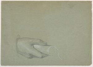 Rysunek, studium do filmu "Pieniądze z daniny", 1852 autorstwa Daniel Huntington