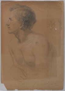 Rysunek, studium do "Tribute Money", lipiec 1852 r. autorstwa Daniel Huntington