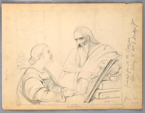 Studium do „Świętej lekcji” autorstwa Daniel Huntington