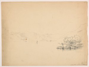 Zachodni brzeg jeziora Brienz, Szwajcaria autorstwa Daniel Huntington