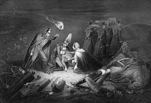 Pole bitwy pod Almą, noc po bitwie, 1854 1857. autorstwa Daniel John Pound