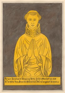 Talerz mosiężny dla Richarda de Thorpa z kościoła Stanwell autorstwa Daniel Lysons