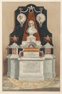 Memorial para Ann Tolson também para Caleb Cotesworth e Susannah, sua esposa de Isleworth Churchpolish autorstwa Daniel Lysons
