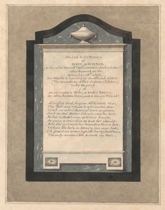 Pomnik Mary Gardiner z Hampton Church autorstwa Daniel Lysons
