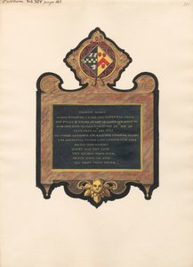 Pomnik Mary Heigham z kościoła East Ham autorstwa Daniel Lysons