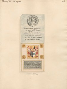 Pomnik Thomasa Lanta, a także Roberta Haringtona z Hornsey Church autorstwa Daniel Lysons