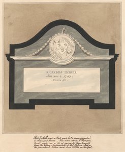Pomnik poety, Richarda Tickella z Hampton Church autorstwa Daniel Lysons