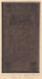 Płyta nad grobowcem Katarzyny Córki Lorda Latimera z kościoła East Ham autorstwa Daniel Lysons