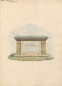 Tumba de John Evans de Feltham Churchpolish autorstwa Daniel Lysons