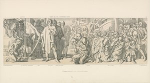 Hołd złożony konsekrowanej chorągwi autorstwa Daniel Maclise