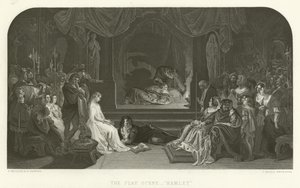 Scena zabawy w Hamlecie autorstwa Daniel Maclise