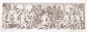 William nadaje Haroldowi godność normańskiego rycerza, z „Historii podboju normańskiego”, rytego przez L. Grunera, 1866 autorstwa Daniel Maclise