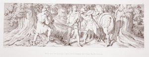 William, na swoim terenie łowieckim w Rouen, otrzymuje informacje od Tostiga z koronacji Harolda, z „Historii podboju normańskiego”, rytowanej przez L. Grunera, 1866 autorstwa Daniel Maclise