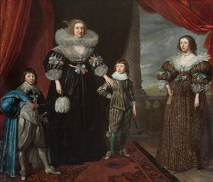 Christian Bruce, hrabina Devonshire, i jej dzieci, ok. 1930 r. 1629 (olej na płótnie)